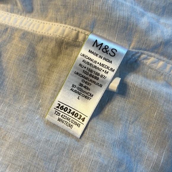White linen M&S shirt - Picture 6 of 6